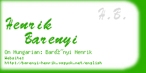 henrik barenyi business card